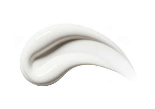 Creamy white lotion swirl texture cosmetic product skincare beauty moisturizer isolated element graphic design resource isolated on transparent background - Powered by Adobe
