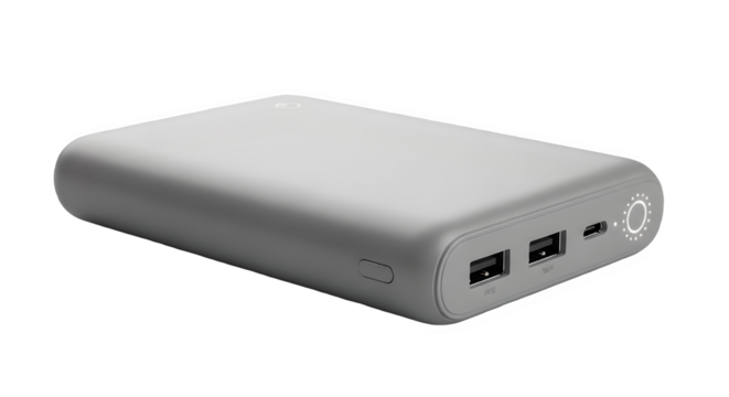 Portable power bank with multiple usb ports for charging devices