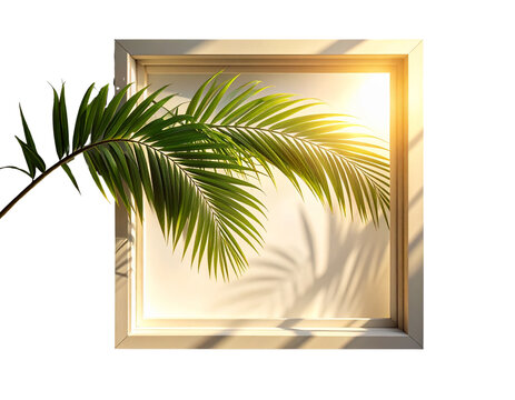 Tropical Window Frame Shadows with Soft Morning Light