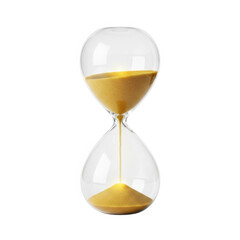 Hourglass sand timer time countdown deadline urgency passing future present past isolated on transparent background