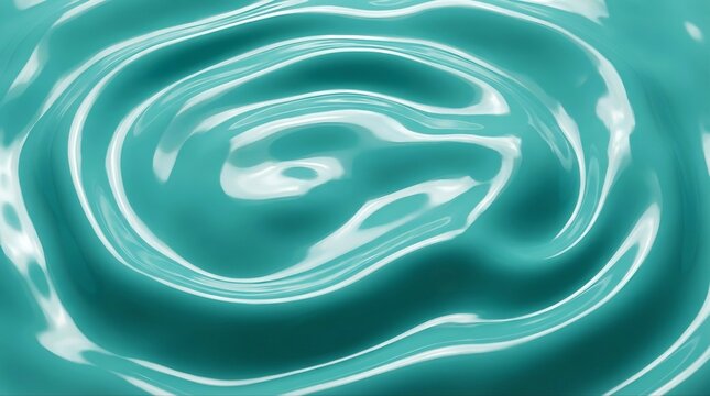 Close-up of vibrant turquoise water with abstract ripples and smooth reflections, creating a calming and dynamic liquid surface background
