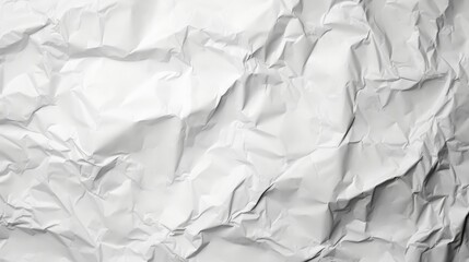 Obraz premium A textured, crumpled white paper background, showcasing intricate folds and shadows, ideal for creative or design purposes.