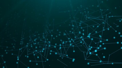 Surreal 3D underwater world of iluminous plankton with network connectivity - Powered by Adobe