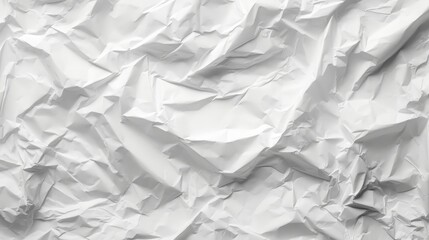 Obraz premium A close-up of crumpled white paper, showcasing various textures and shadows in a minimalistic style.