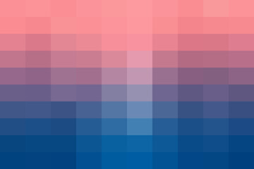Abstract pixel art gradient background from soft pink and red to deep blue hues, creating a smooth and modern color transition