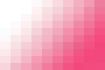 Pink and white pixelated gradient background abstract image, soft and vibrant color transition, geometric square shapes creating a modern digital art pattern