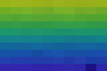 Abstract pixelated gradient background design showcasing a smooth color transition from vibrant green tones to rich blue hues, creating a modern digital visual flow.