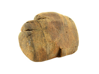 1 stone isolated on white background.