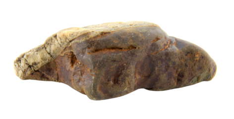 1 stone isolated on white background.
