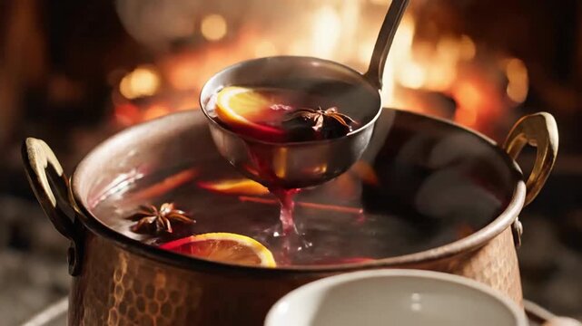 Crafting Festive Mulled Wine by the Fire: A Warm and Cozy Winter Beverage Creation
