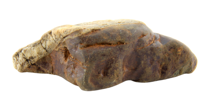 1 stone isolated on white background.