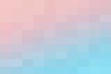 Pixelated soft pink and blue gradient background texture creating a seamless geometric abstract mosaic pattern for modern design elements