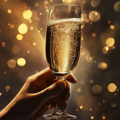 Toast to success with sparkling champagne in a celebratory atmosphere perfect for new years eve events