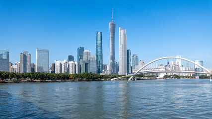 Obraz premium Architectural Scenery of Guangzhou City Skyline in China