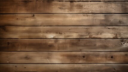 Naklejka premium A textured wooden surface featuring various shades of brown, highlighting natural grain patterns and imperfections.
