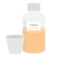 子供用のシロップ剤のシンプルなイラスト素材
