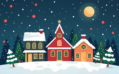 Fototapeta premium Christmas and New Year Cards Collection. Vector illustrations for greeting card, party invitation card, website banner, social media banner, marketing material. High quality