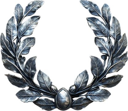 silver laurel wreath  - Powered by Adobe