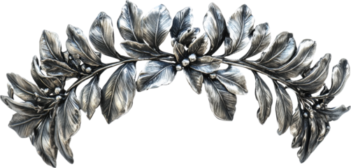 silver laurel wreath 