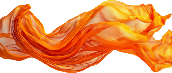 orange fabric cloth waving