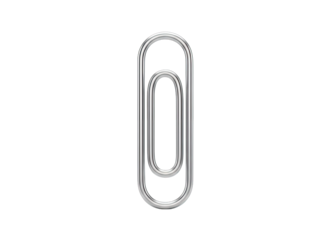 Close Up Of A Silver Metal Paperclip Isolated On A Black Background With Subtle Rainbow Glints Reflecting Light And Showing Its Reflective Surface And Smooth Shape
