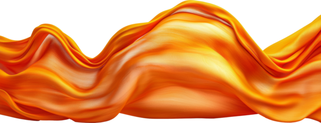 orange fabric cloth waving 