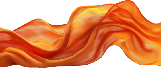 orange fabric cloth waving 