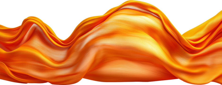 orange fabric cloth waving 