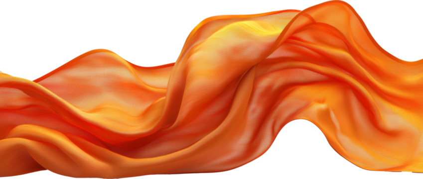 orange fabric cloth waving 