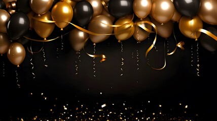 Golden Happy New Year Typography