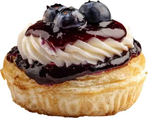 blueberry dessert cupcake