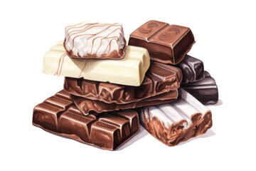 Obraz premium Various chocolate confectionery dessert food.