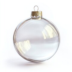 Obraz premium Elegant clear glass Christmas ornament
