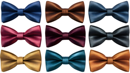 set of colorful bow ties