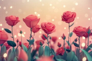 Obraz premium Cute rose background flower petal plant.