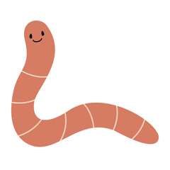 Earthworm Character Worm Compost Farm