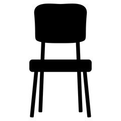 Black Silhouette Chair Illustration Vector Seat Interior Graphic Furniture Sit