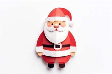 Obraz premium Santas claus toy white background anthropomorphic.