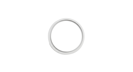 Minimalist thin circle frame outline vector graphic design element or modern geometric ring shape isolated PNG with Transparent Background