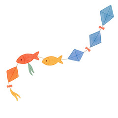 Goldfish and Traditional Kites