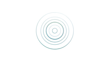 Minimalist concentric rings target icon or radar signal pulse graphic element. isolated PNG with Transparent Background