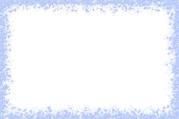 Fototapeta premium Blurred smooth pink emerald light frame in snowy frame