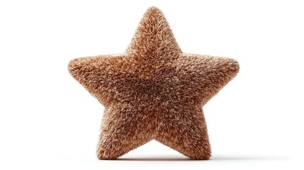 Bring the beauty of the deep sea to your projects with this textured brown starfish against a clean white backdrop, ideal for summer promotions, coastal designs, or ocean-themed artwork