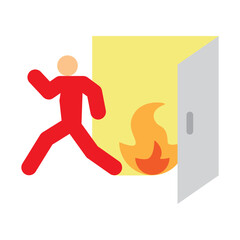 Smoke Escape Vector Flat Icon Design