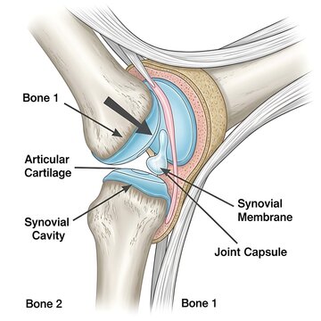 Labeled Diagram of a Synovial Joint Anatomy joint capsule