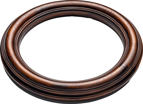 round wooden frame