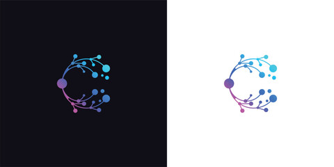 Modern technology connection symbol abstract , dot, Blockchain, molecular, and system graphic design vector illustration. Symbol, icon, creative logo design