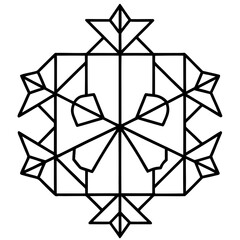 Geometric pattern with intersecting lines stars and squares for creative design projects