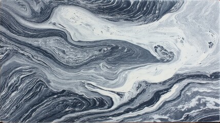 Abstract swirling gray and white fluid artwork for modern backgrounds or artistic design projects, ideal for calming visuals, creative presentations, or elegant website elements