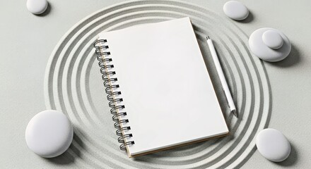 Minimalist Desk with Notepad, Smartphone, and Stationery